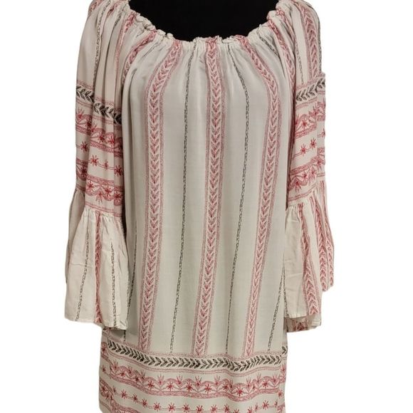 Elan Blouse/Top Bell Sleeves Off Shoulder Boho One Size - Picture 1 of 12